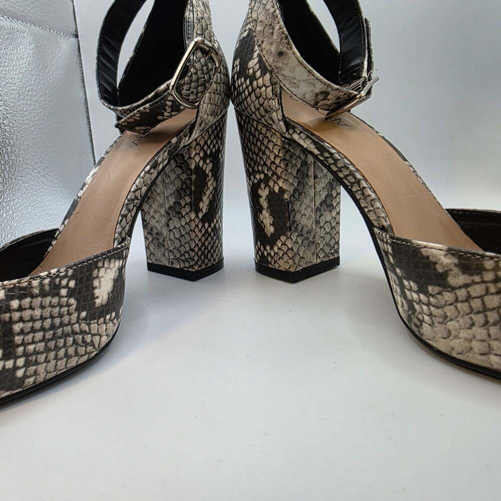 Abound Stella Block Heel Pump Ankle Strap Snakeskin Pattern Size 7 - Picture 5 of 5